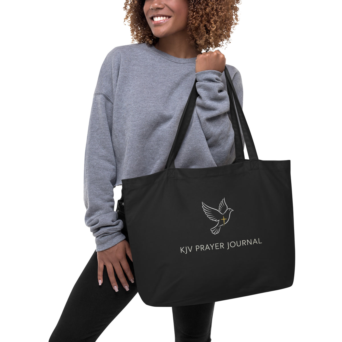 KJV Prayer Journal Eco Tote - Black