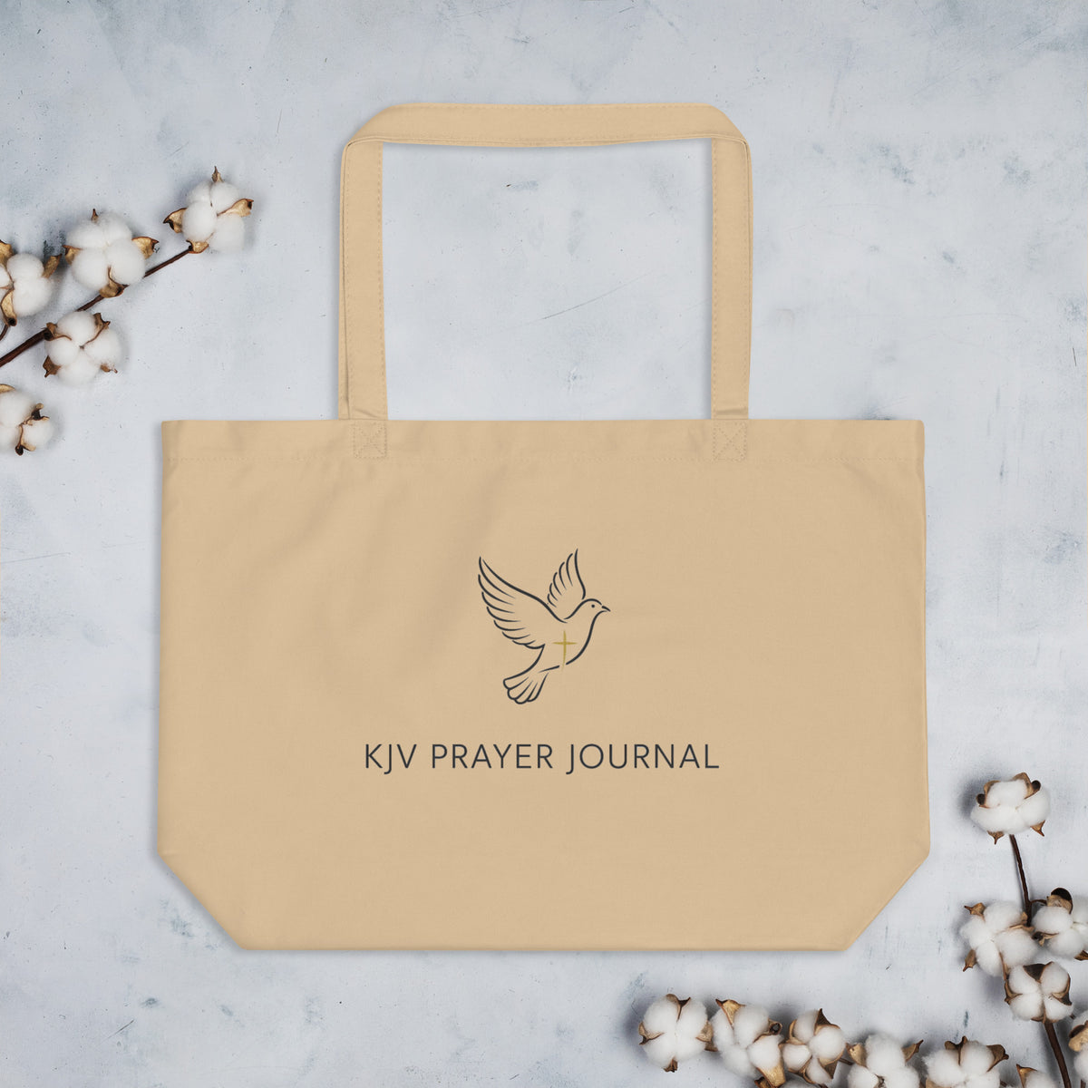 KJV Prayer Journal Eco Tote - Oyster
