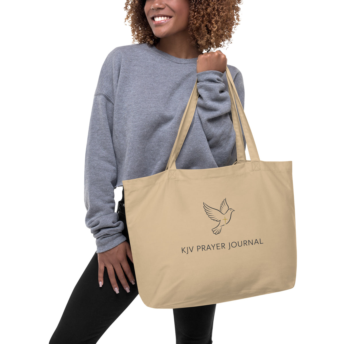 KJV Prayer Journal Eco Tote - Oyster